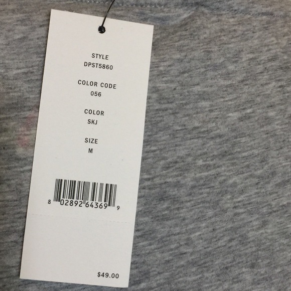 DKNY Oversized Gray Athletic Top - Picture 3 of 4